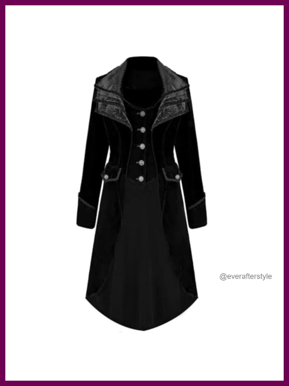 Velvet Victorian Gothic Steampunk Jacket Long Sleeve